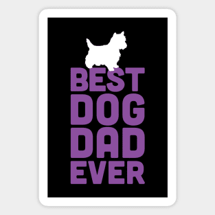 Best Westie Dog Dad Ever - Purple Dog Lover Gift Magnet
